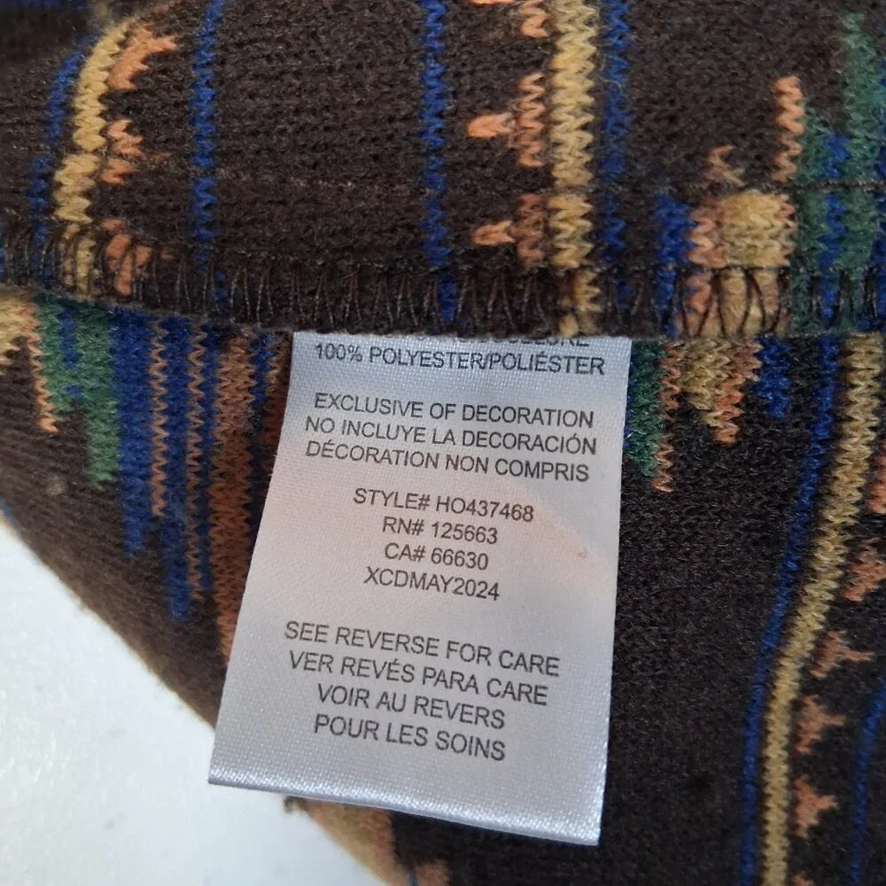 Vintage Horizon Bass Creek Outfitters Fleece Jacket L Pullover Southwest Aztec - Picture 8 of 15